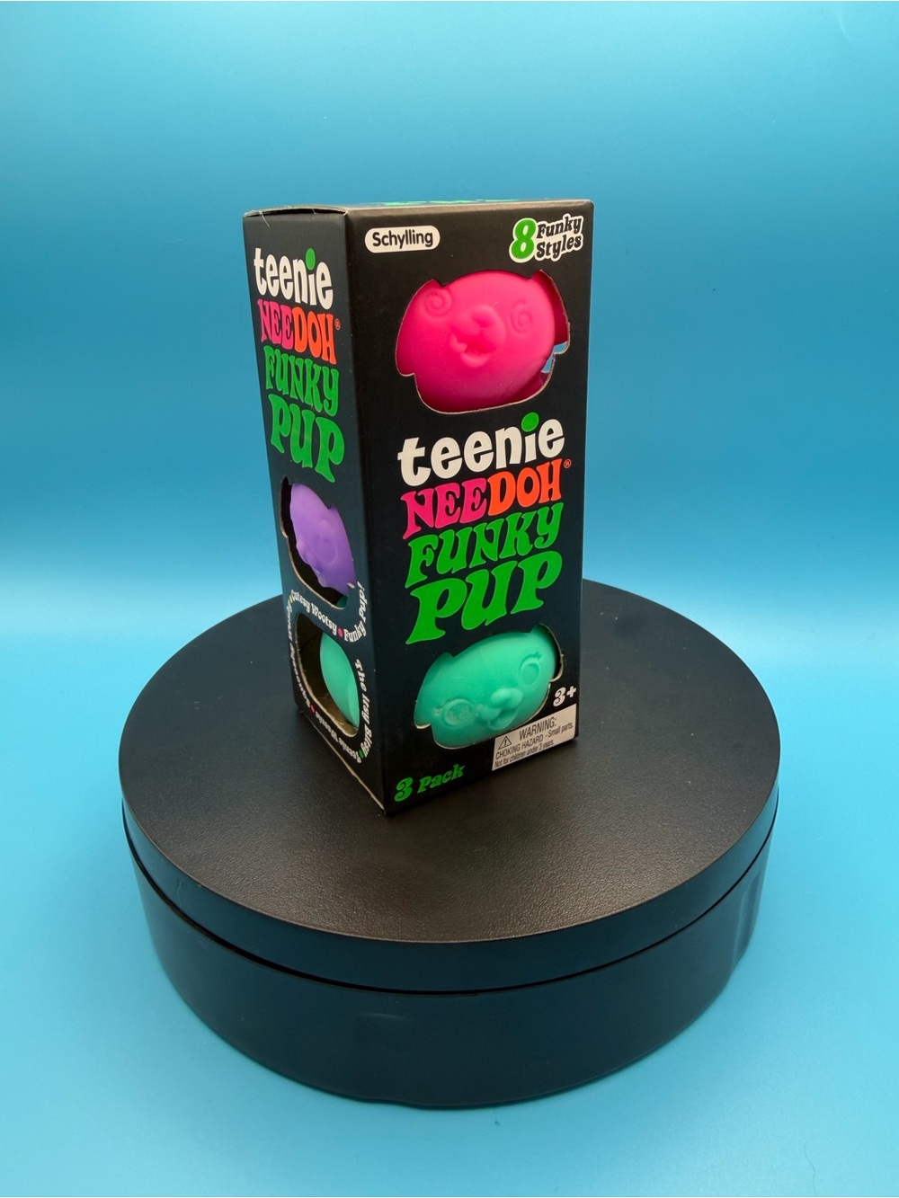 Teenie Needoh Funky Pup 3-Pack Plush Playset - Pink & Teal